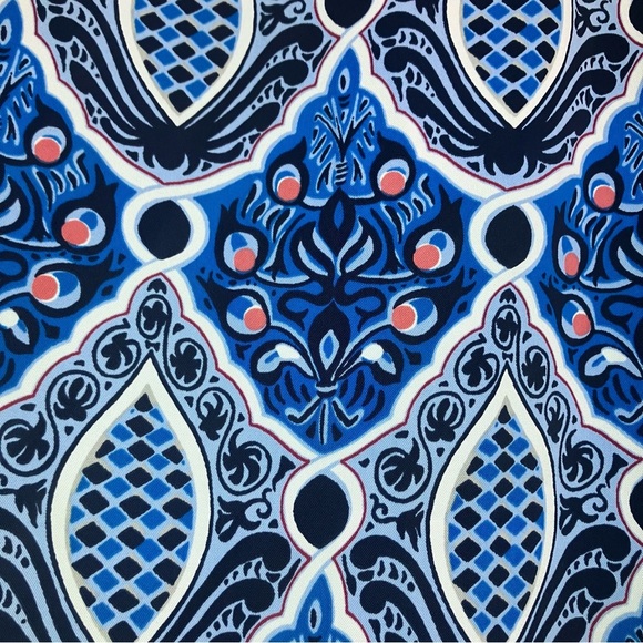 Ann Taylor Loft Blue Printed Long Tunic Women’s Dress Size XS Shift Dress - Picture 5 of 15